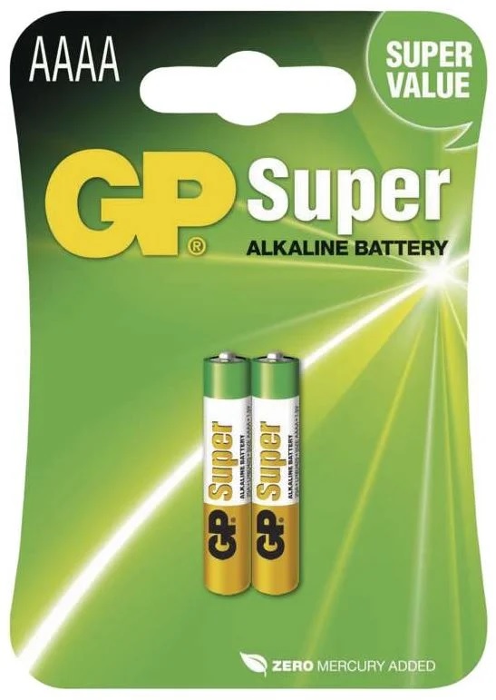 GP Alkalick speciln baterie GP 25A (AAAA, LR8), 2 ks